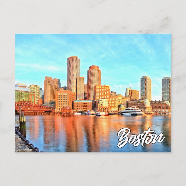 Postal Boston, Massachusetts, Estados Unidos (Anverso)
