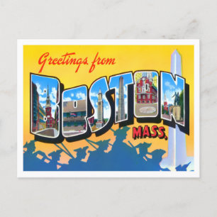 Postal Boston, Massachusetts vintage Big Letters