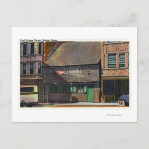 Postal Boston, MassachusettsVista de la casa Paul Revere