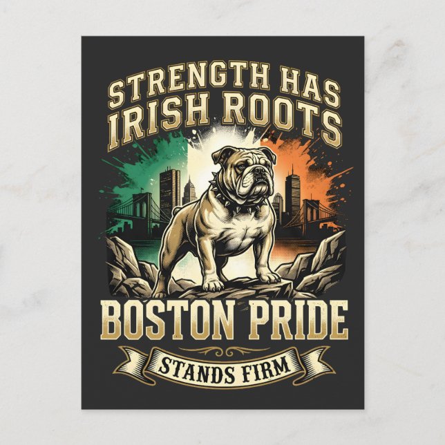 Postal Boston Pride Irish Roots Bulldog (Anverso)