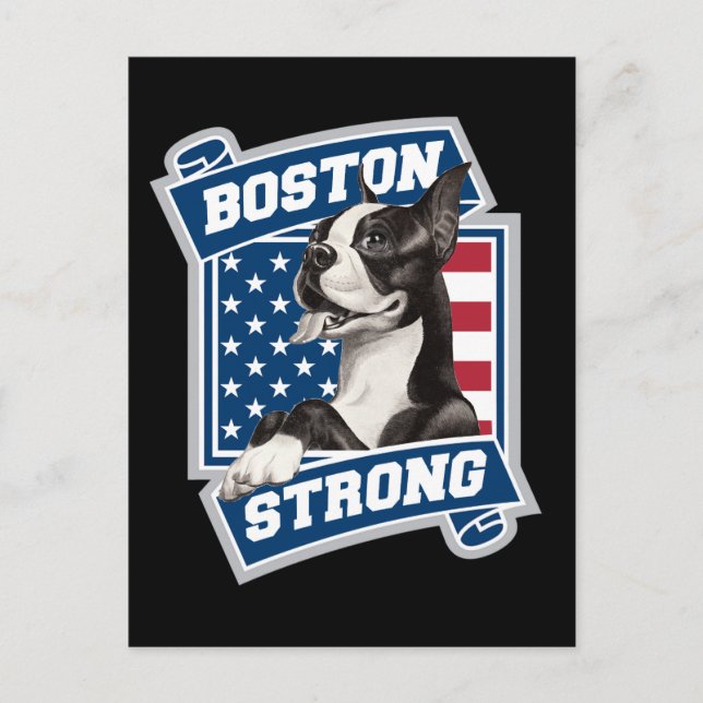 POSTAL BOSTON STRONG TERRIER (Anverso)