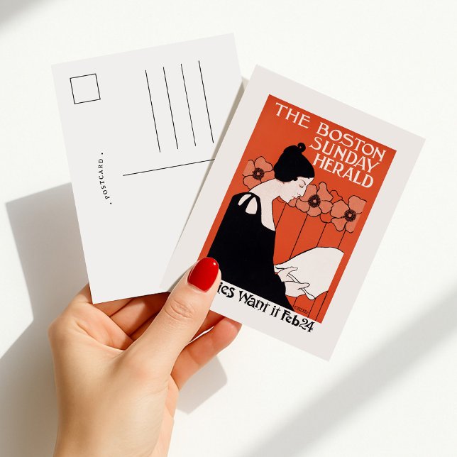 Postal Boston Sunday Herald antiguo (Subido por el creador)