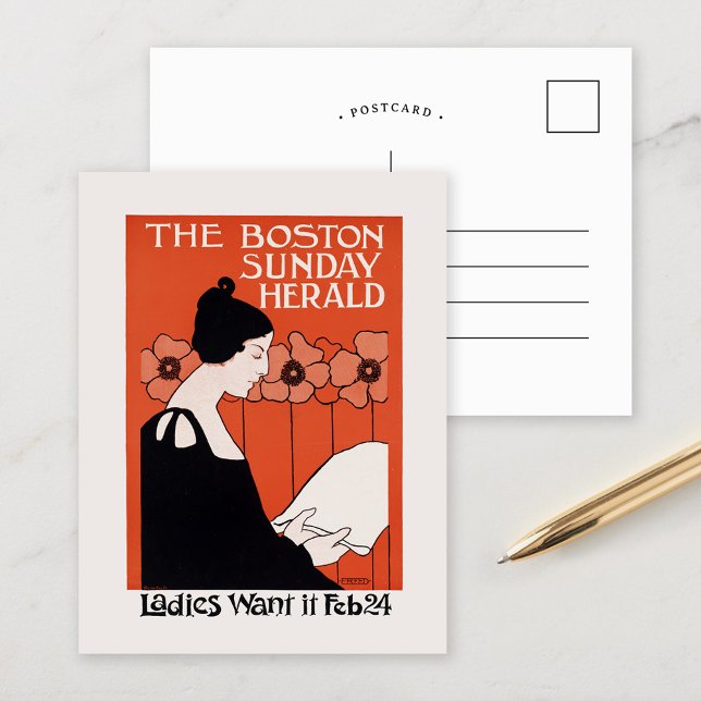 Postal Boston Sunday Herald antiguo (Subido por el creador)