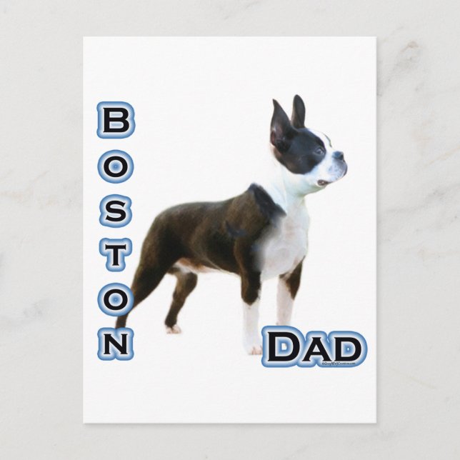 Postal Boston Terrier Dad 4 (Anverso)