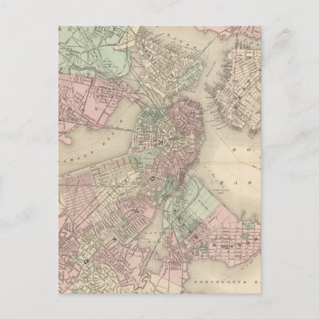 Postal Boston y alrededores (Anverso)
