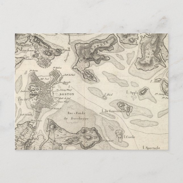 Postal Boston y alrededores (Anverso)