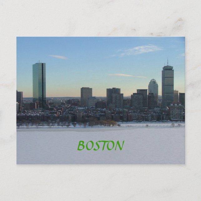 Postal Boston y el helado río Carlos (Anverso)