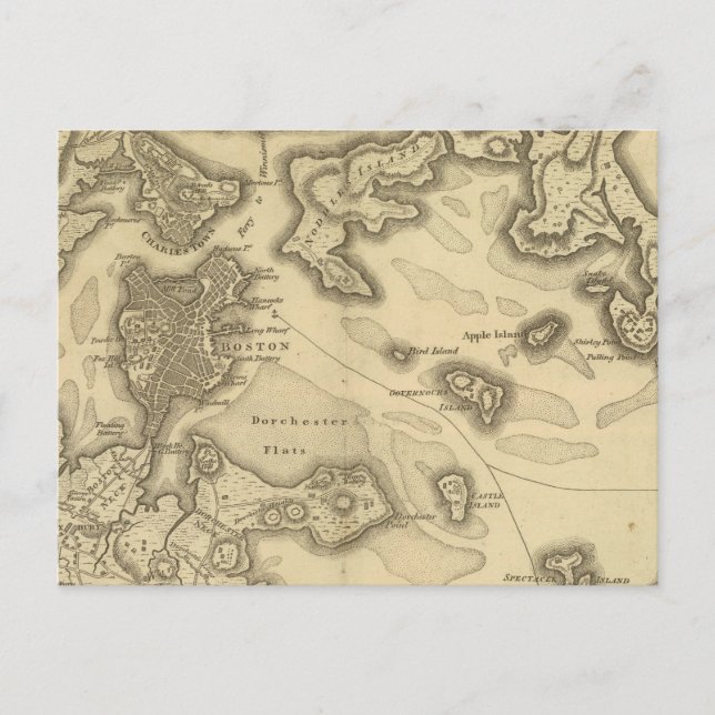 Postal Boston y sus alrededores (Anverso)