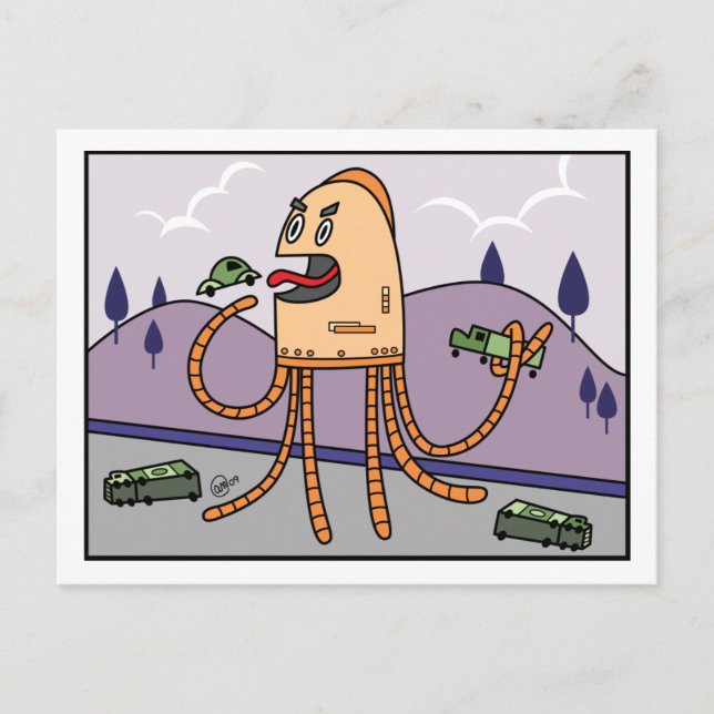 Postal Bot hambriento - PostCard (Anverso)