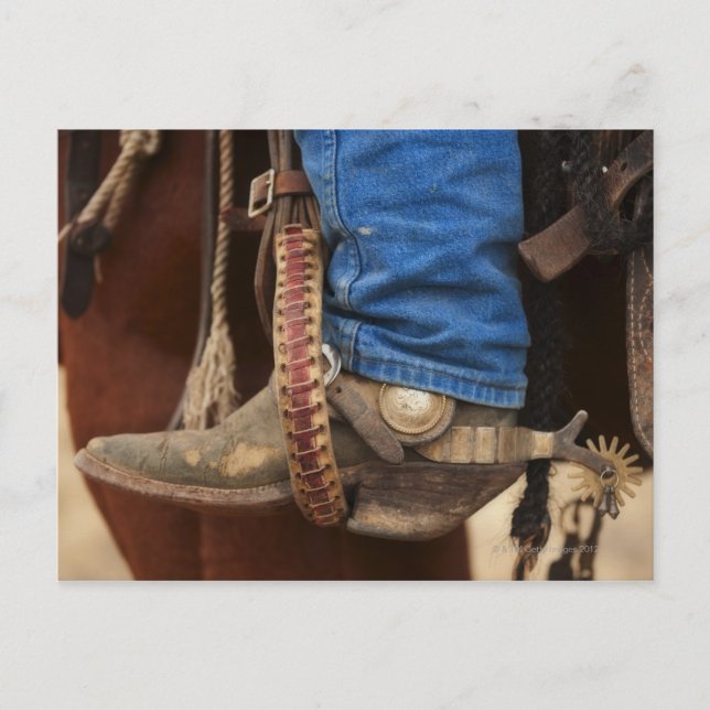 Postal Bota de vaquero con espoleta (Anverso)