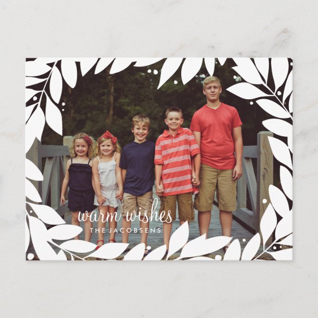 Postal botánica del día de fiesta del marco (Anverso)