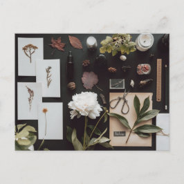 Postal Botanical Science Flat Lay Academia