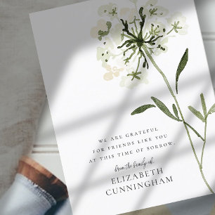 Postal Botánicas de flores de acuarela conmemorativas ele