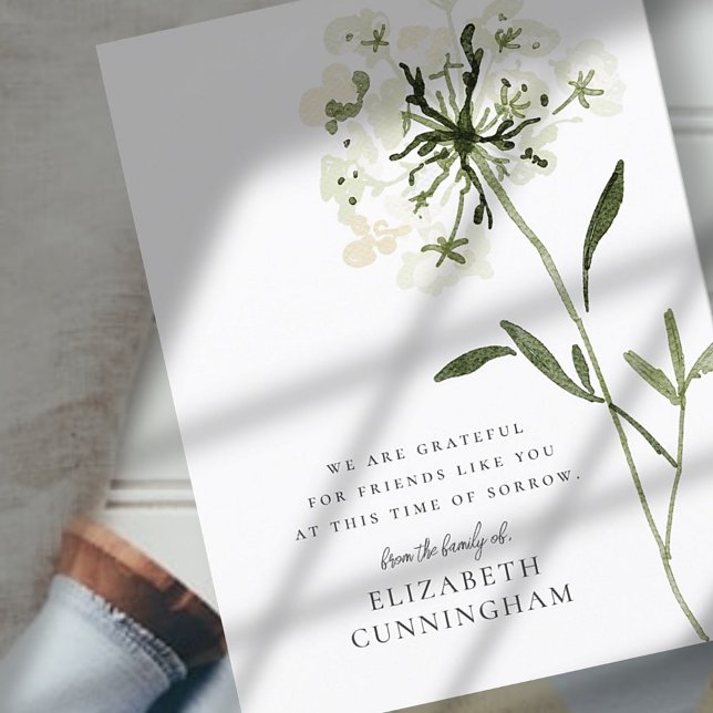 Postal Botánicas de flores de acuarela conmemorativas ele (Subido por el creador)