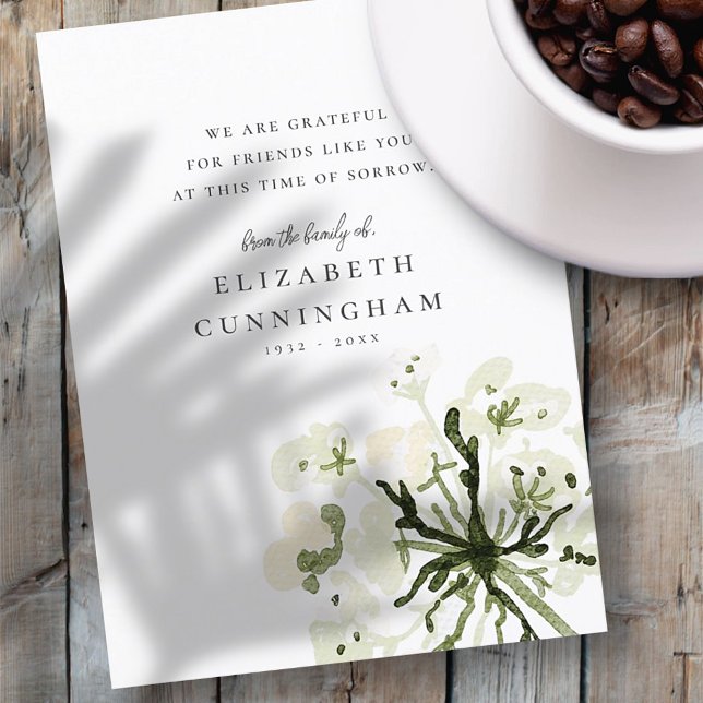 Postal Botánicos Acuarela Memoriales Florales Elegantes C (Subido por el creador)