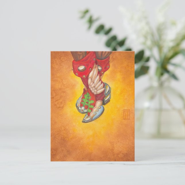 Postal Botas 7 Leguas mini (Anverso de pie)