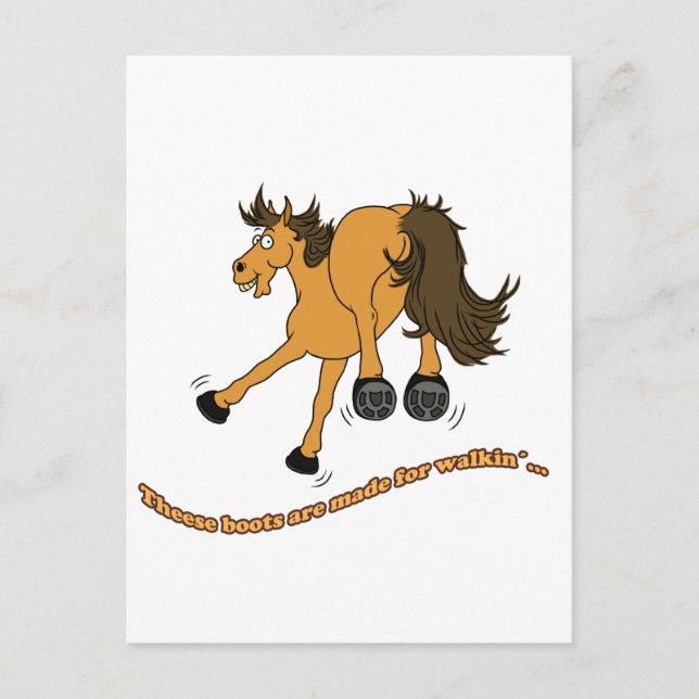 Postal Botas de caballo (Anverso)