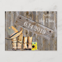 Botas de Vaquero y Girasoles Guarden la FechaMi