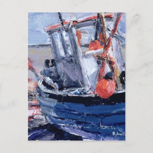 Postal Bote con boya roja (Anverso)