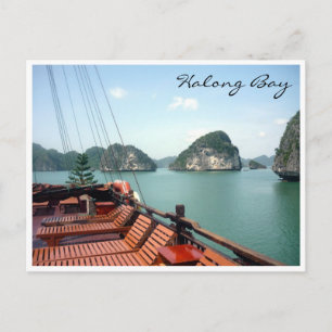 Postal bote de bahía de halong