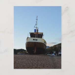 Postal Bote de pesca de madera grande
