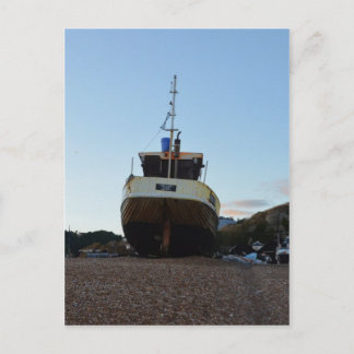 Postal Bote de pesca de madera grande