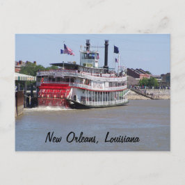 Postal Bote del río Mississippi en Nueva Orleans Louisian