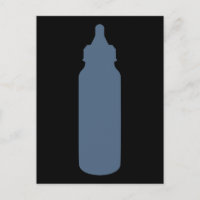 botella de bebé azul