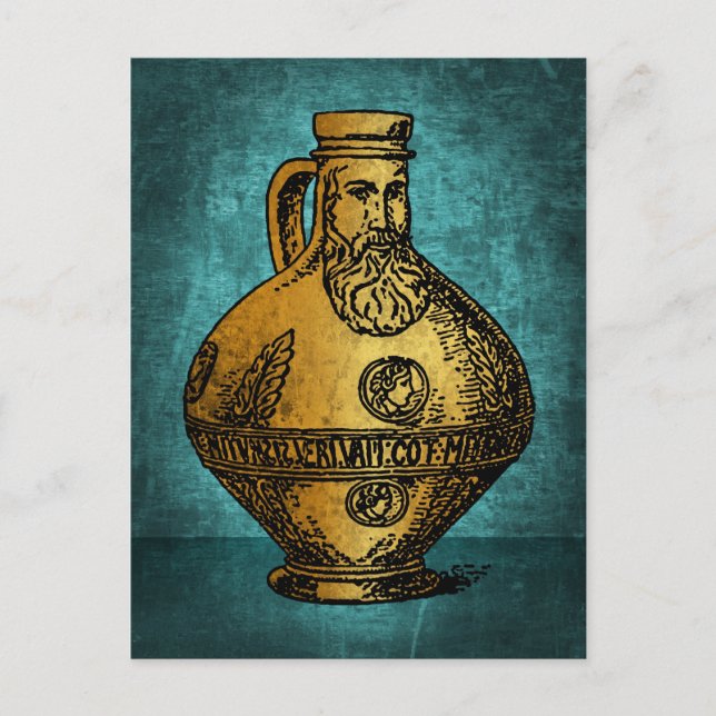 Postal Botella de bruja de Bellarmine (Anverso)