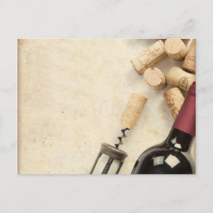 Postal Botella de vino