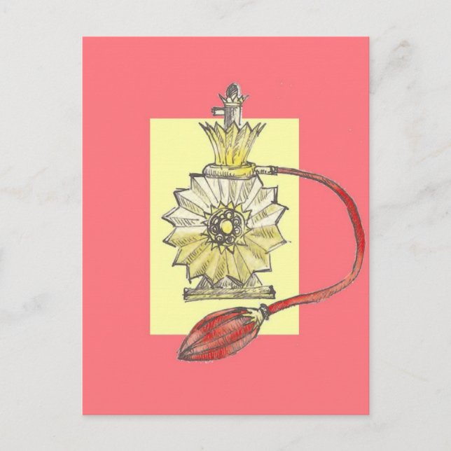 Postal Botella Perfume de los años 1920 (Anverso)