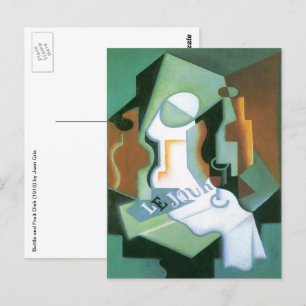 Postal Botella y Frutero de Juan Gris, Cubismo Vintage