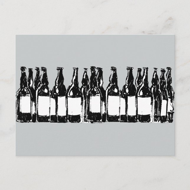 Postal botellas de cerveza (Anverso)
