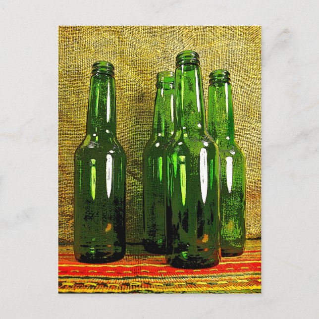 Postal Botellas de cerveza (Anverso)