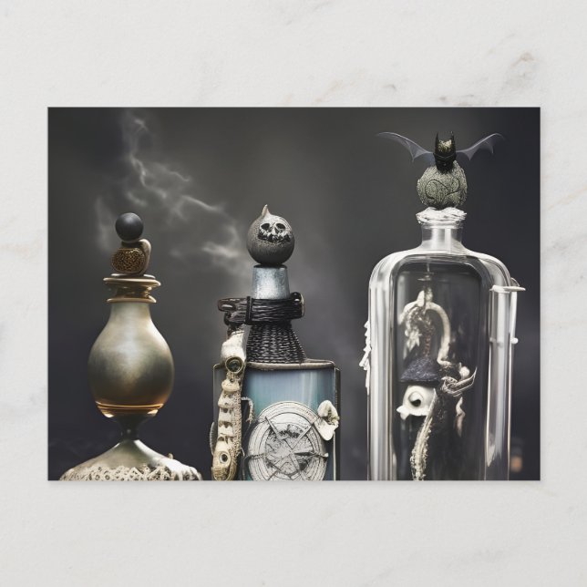 Postal Botellas de Halloween Potion (Anverso)