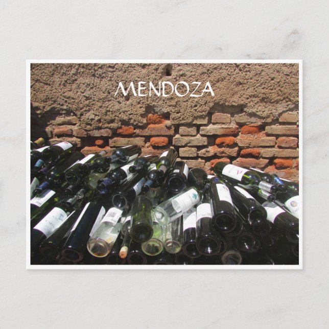 Postal botellas de vino de mendoza (Anverso)