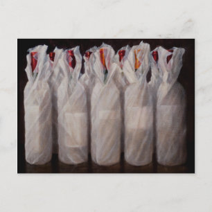 Postal Botellas de vino envueltas 2010