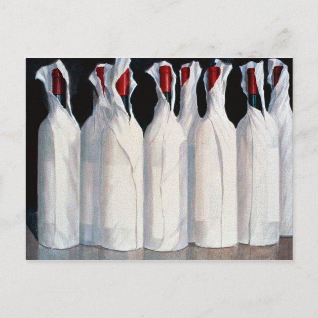 Postal Botellas de vino envueltas número 1 1995 (Anverso)