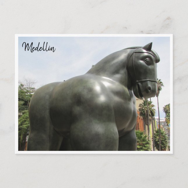 Postal botero de caballo (Anverso)