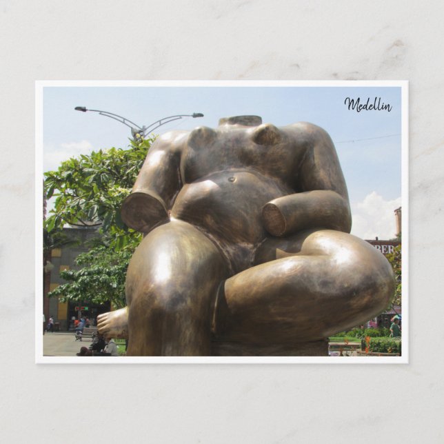 Postal botero sin cabeza (Anverso)