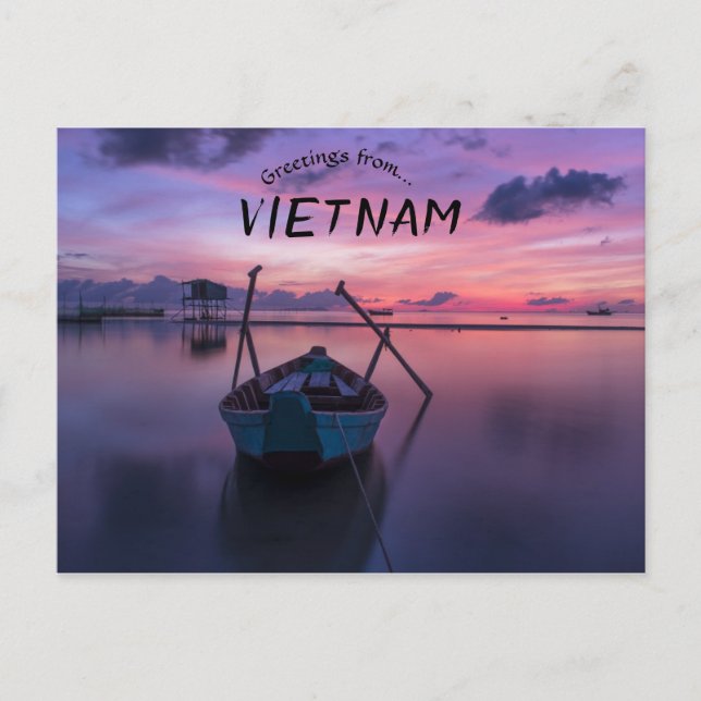 Postal Botes Al Amanecer Phu Quoc Vietnam (Anverso)