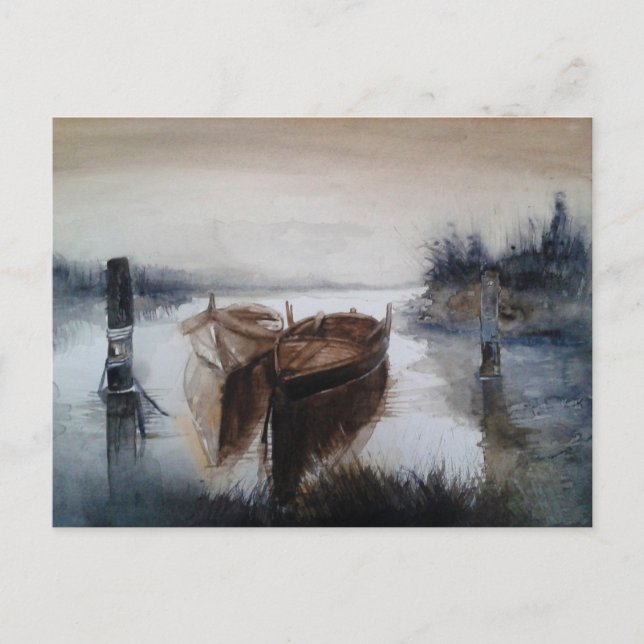 Postal botes de agua (Anverso)