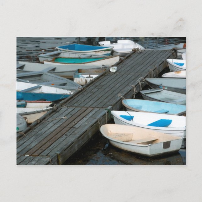 Postal Botes de fila en Dock (Anverso)