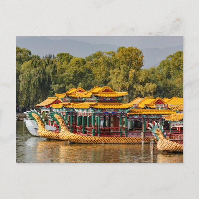 Postal Botes Dragones Turísticos | Lago Kunming (Anverso)
