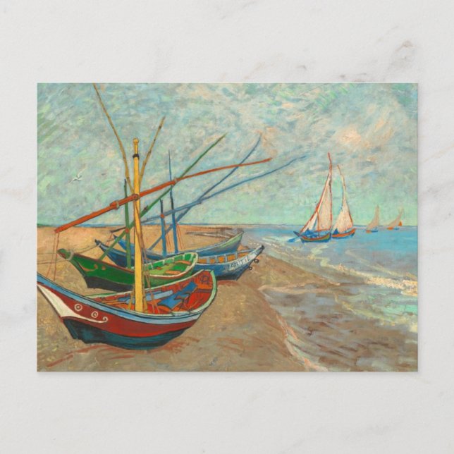 Postal Botes pesqueros Vincent Van Gogh (Anverso)