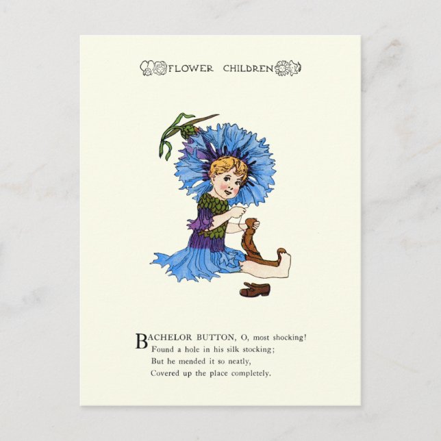 Postal botón de soltero (Anverso)