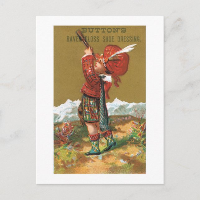 Postal Botones Raven Gloss Shoe Vestido (Anverso)