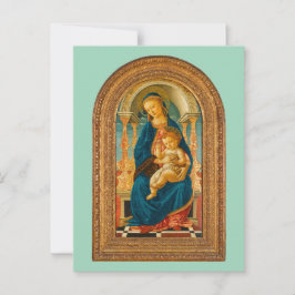 Postal Botticelli (1445-1510) Madonna & Child Enthroned