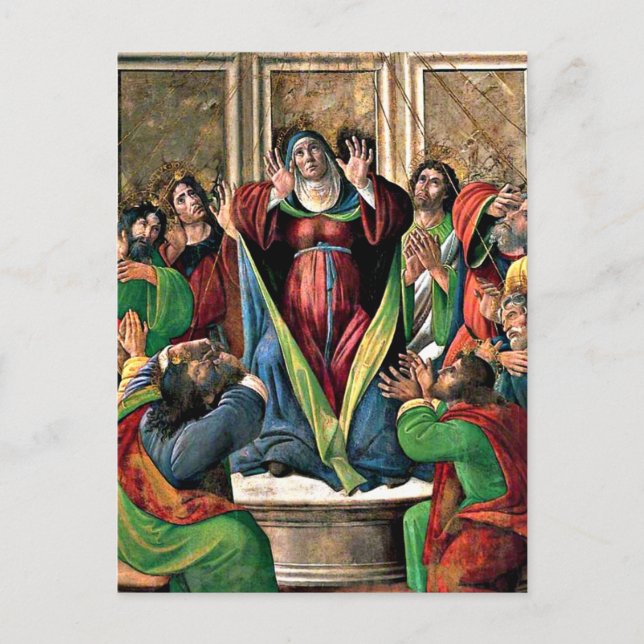 Postal Botticelli - El Descenso del Espíritu Santo (Anverso)