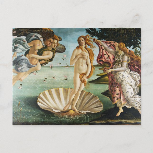 Postal BOTTICELLI - El nacimiento de Venus 1483 (Anverso)